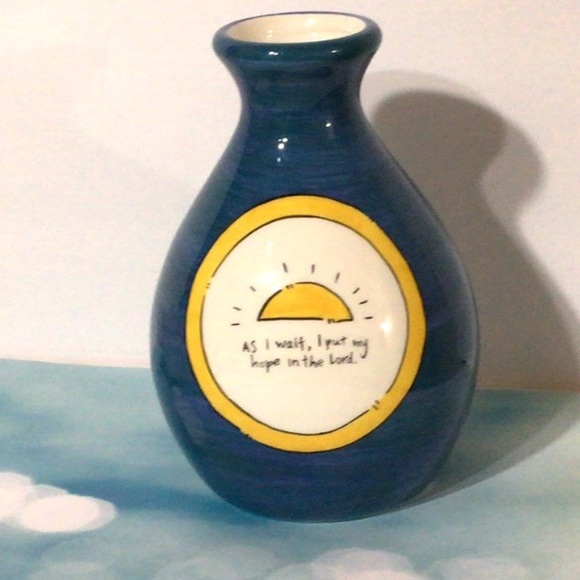 “As I Wait, I Put My Hope in the Lord” Small Vase
